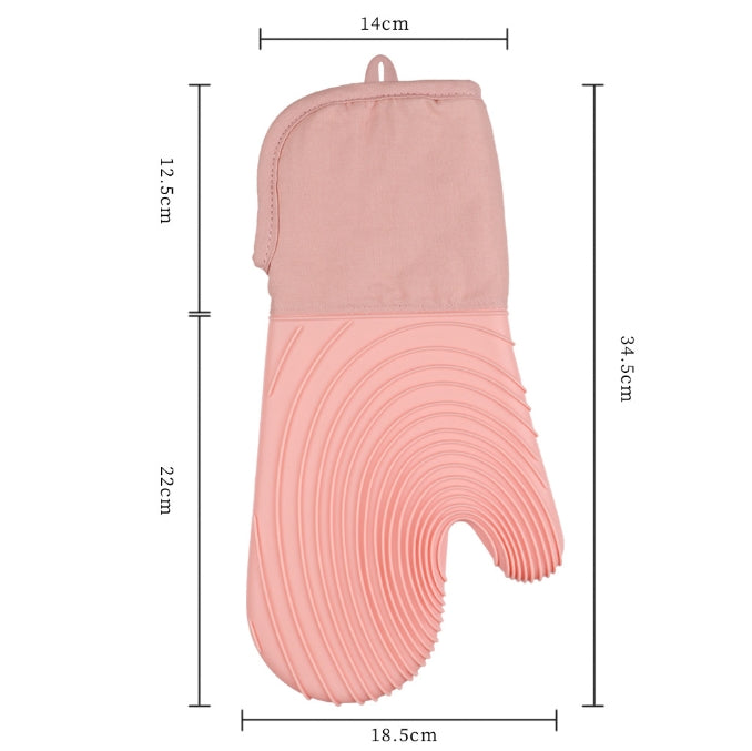Silicone heat insulation gloves, microwave anti-scalding gloves, kitchen high temperature resistant gloves, thickened microwave baking gloves