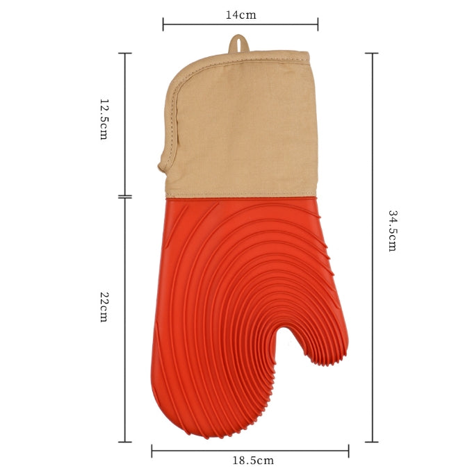 Silicone heat insulation gloves, microwave anti-scalding gloves, kitchen high temperature resistant gloves, thickened microwave baking gloves