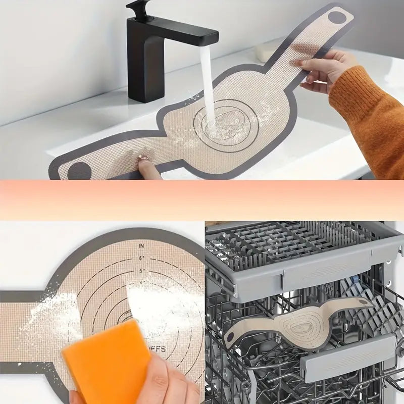 Air fryer long handle bread baking sling baking mat dough transfer mat
