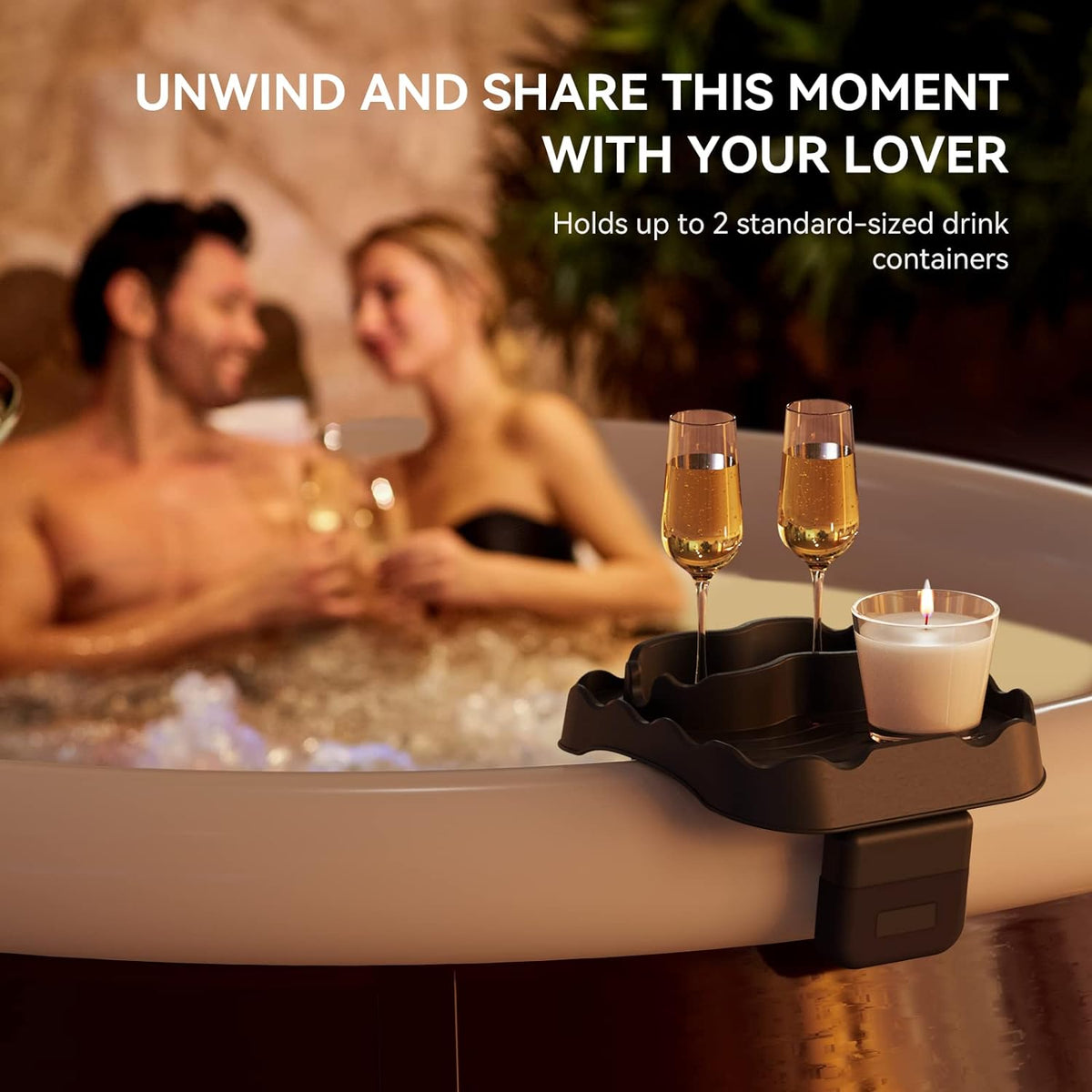 Inflatable Pool Cup Holder Adjustable Non-Slip Hot Tub Tray