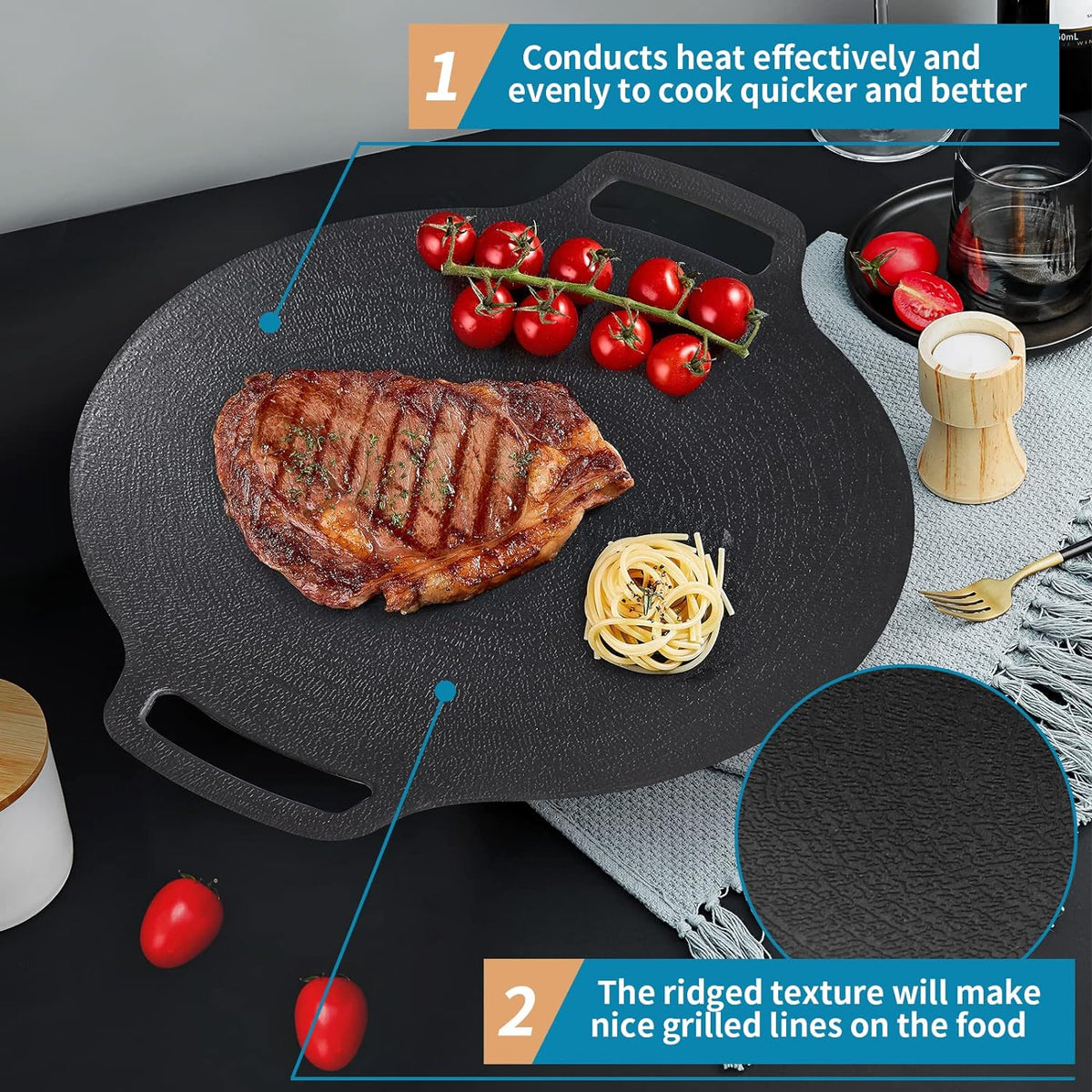 Korean Grill Pan with Nonstick 6-Layer Coating