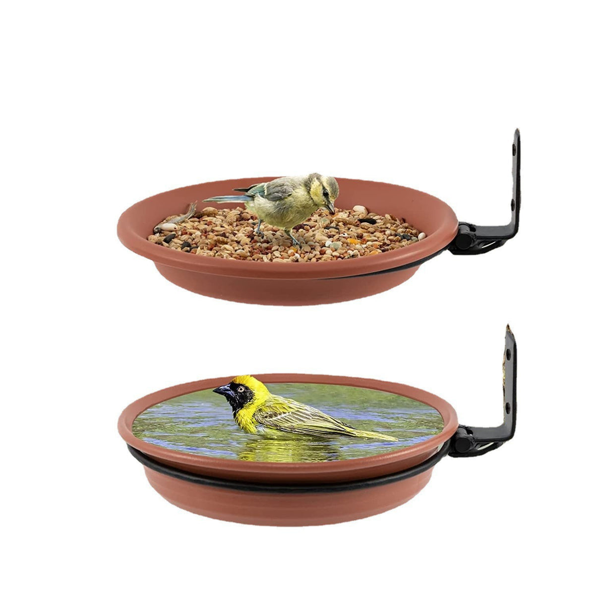 Creative Hanging Bird Feeder with Double Trays – Outdoor Garden Decoration