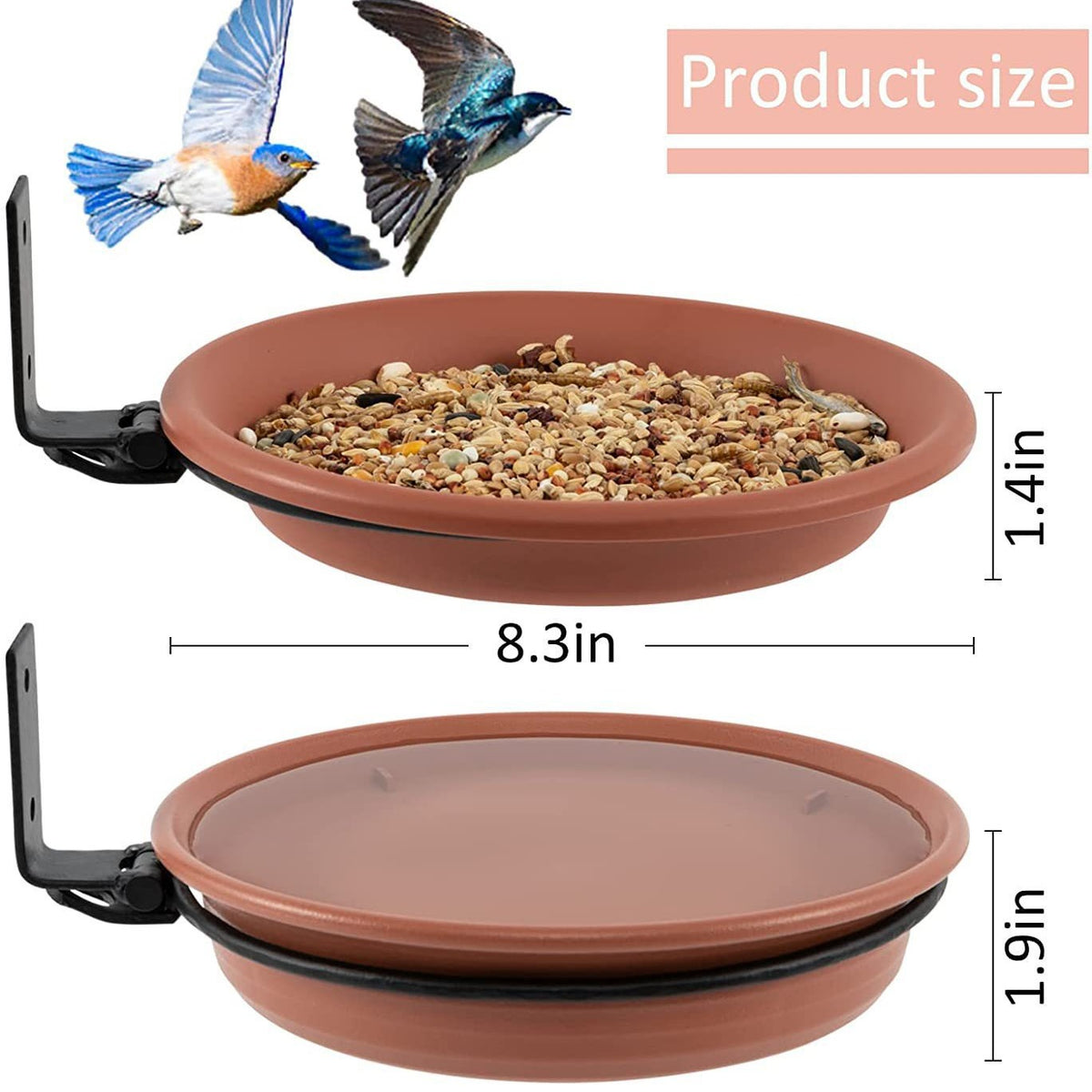 Creative Hanging Bird Feeder with Double Trays – Outdoor Garden Decoration