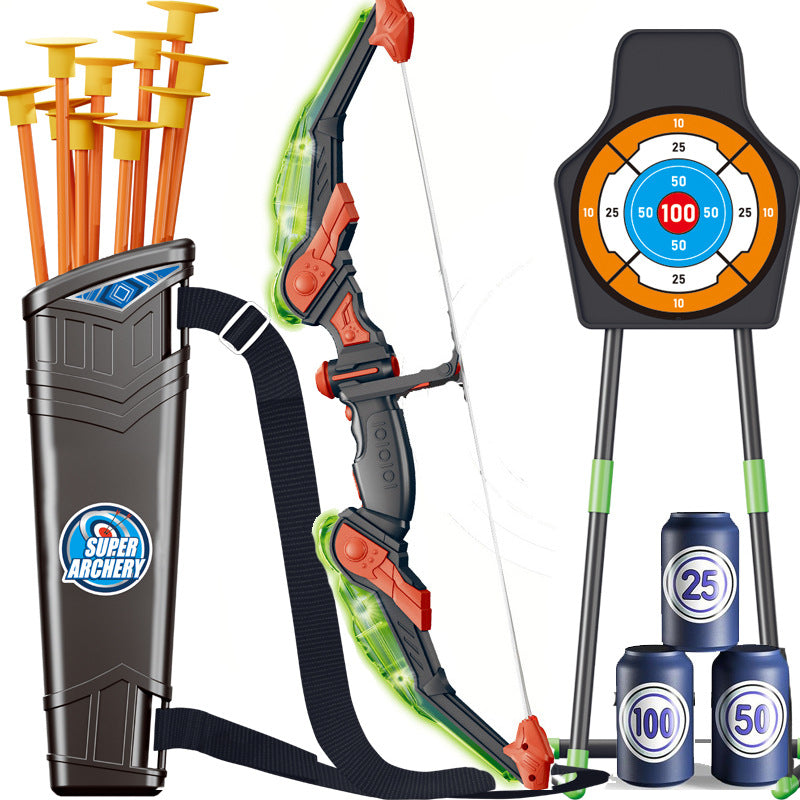 Bow and Arrow for Kids, LED Light Up Archery Set, Indoor Outdoor Sport Gifts for Boys Girls Ages 4-12
