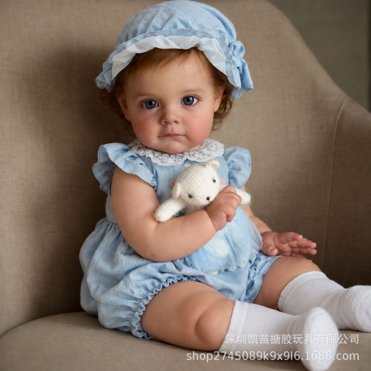 60cm Reborn Baby Doll – Lifelike, Hand-Painted in 3D
