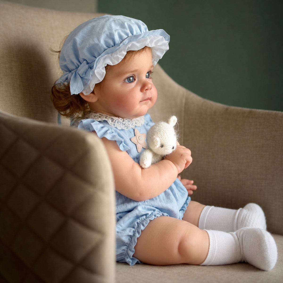 60cm Reborn Baby Doll – Lifelike, Hand-Painted in 3D