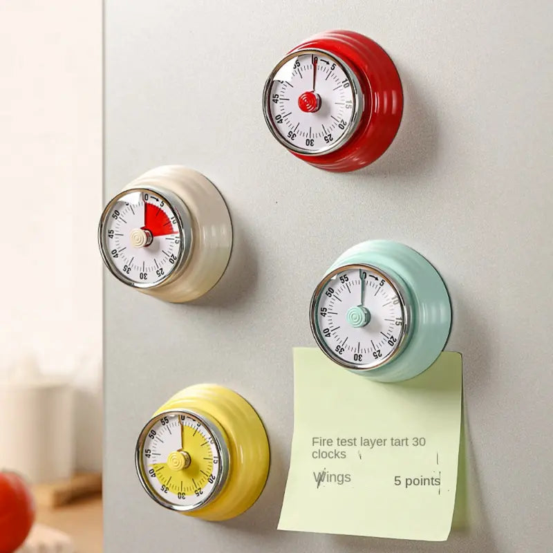 Kitchen timer mechanical timer reminder round time alarm clock countdown magnetic visualization