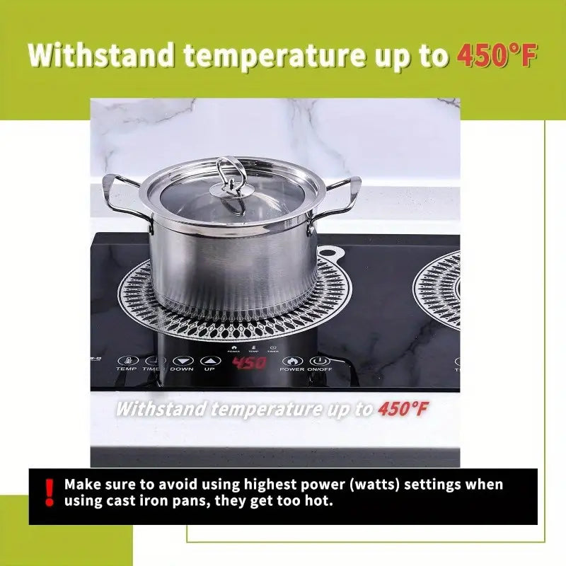 Anti-slip and easy-to-clean protective mat, high temperature resistant silicone induction cooker anti-fouling mat, induction cooker silicone mat