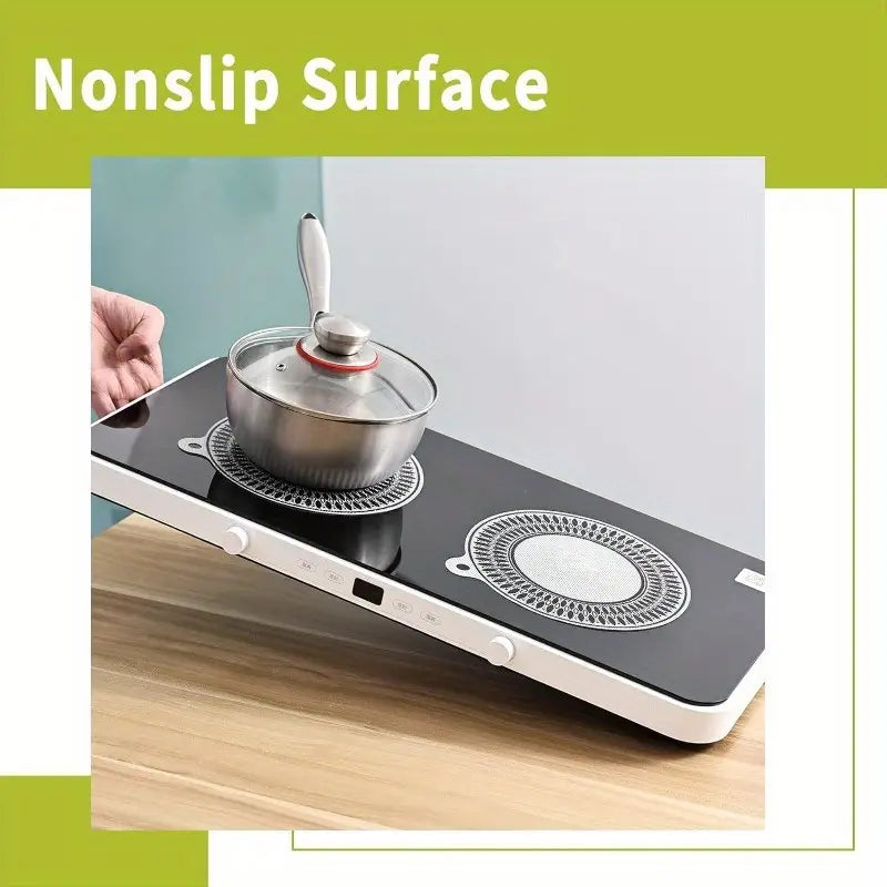 Anti-slip and easy-to-clean protective mat, high temperature resistant silicone induction cooker anti-fouling mat, induction cooker silicone mat