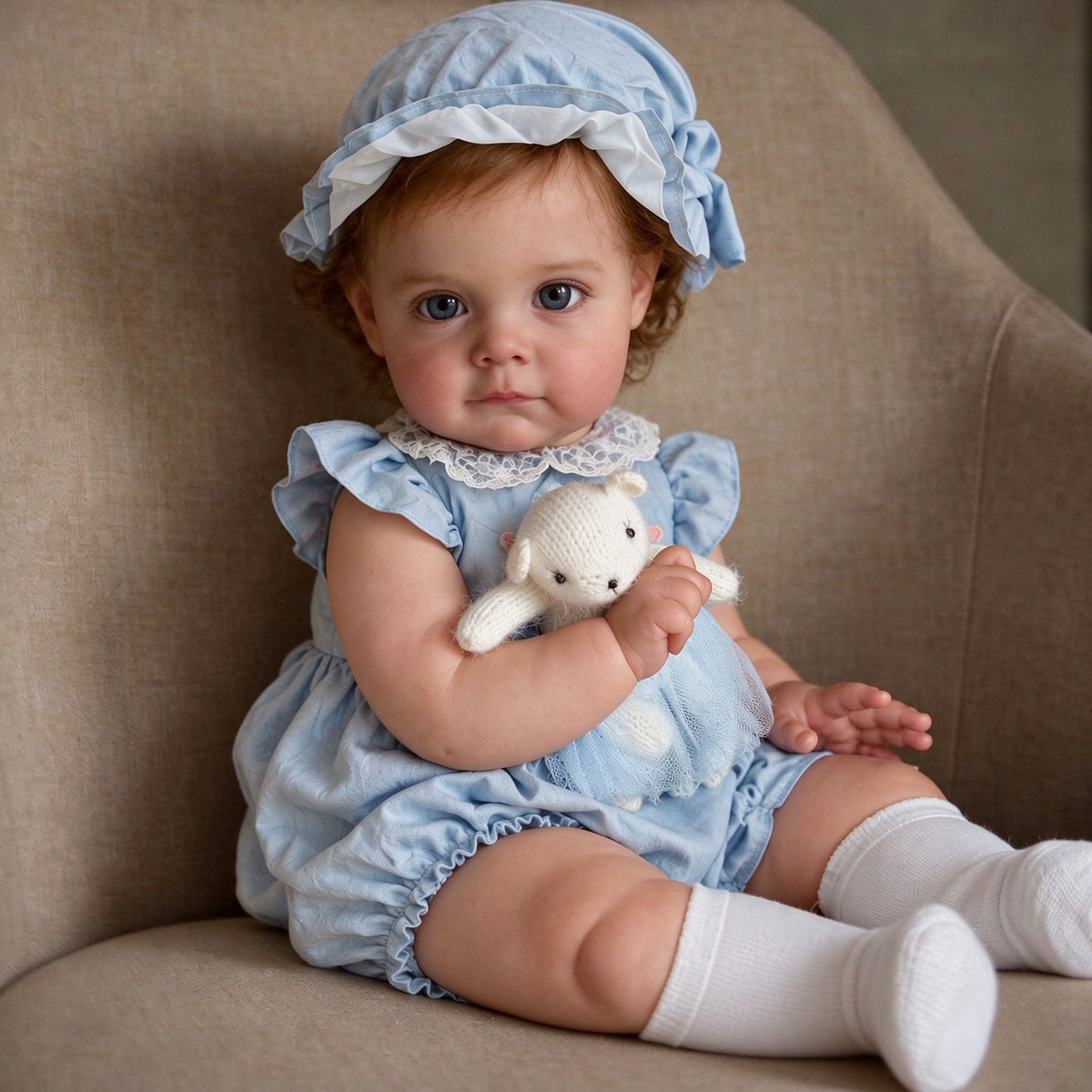 60cm Reborn Baby Doll – Lifelike, Hand-Painted in 3D
