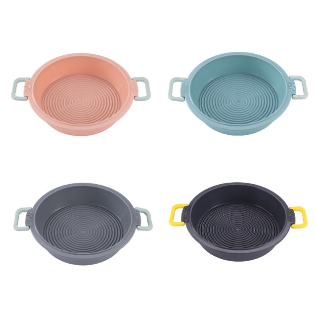 Silicone air fryer baking pan cake mold, high temperature resistant, easy to release, round household baking tool