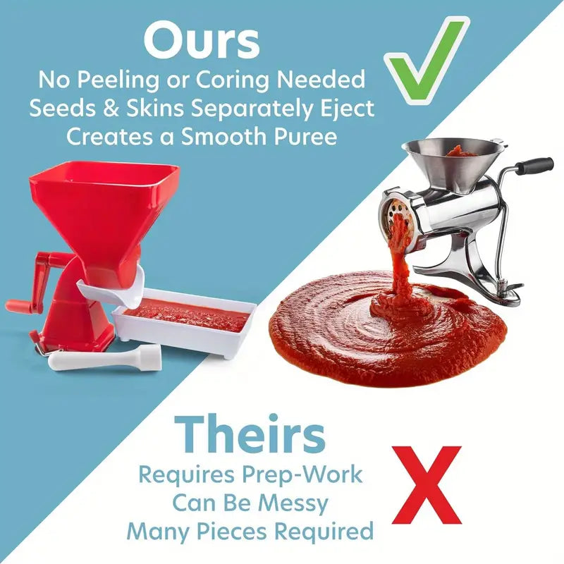 Effortless Tomato Juicer – Hand-Powered with Secure Base for Fresh Juice