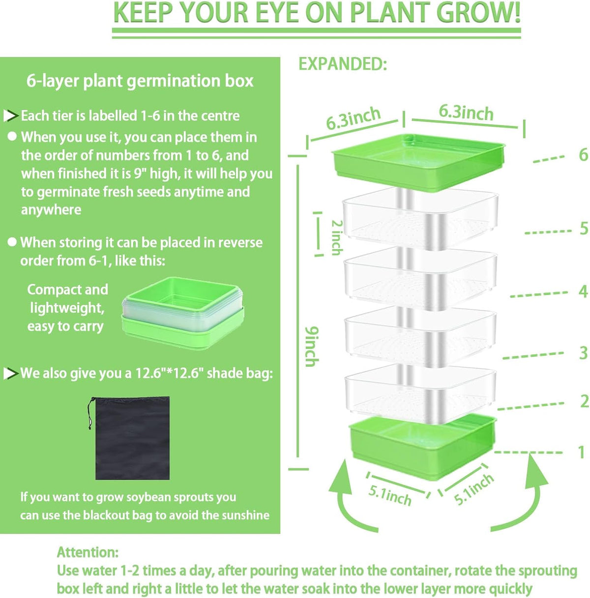 4-Tier Seed Sprouting Kit with