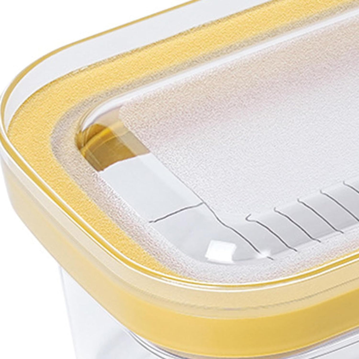 Portable Butter Cheese Box Transparent Butter storage Container Refrigerator Fresh Keeping Silicone Lid Butter Dish for Storage