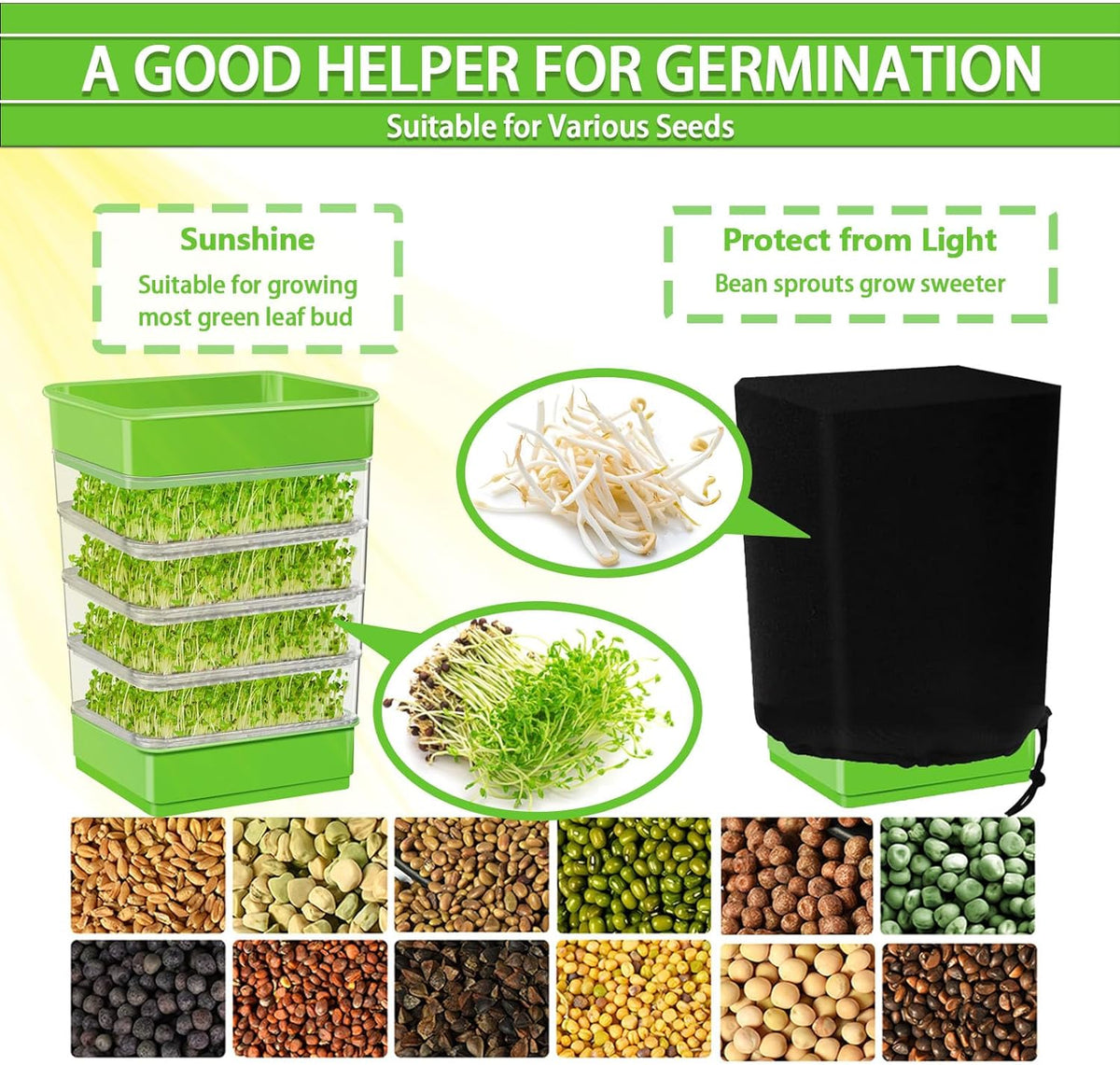 4-Tier Seed Sprouting Kit with