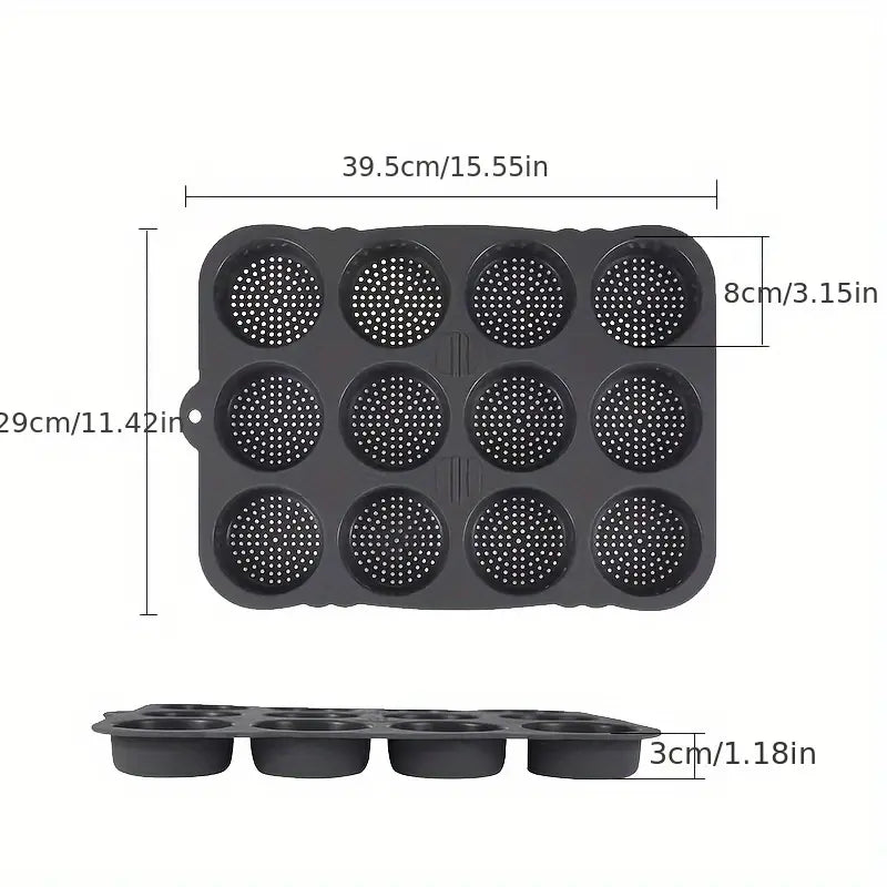 Hamburger bread mold 12-piece French bread mold household food-grade non-stick baguette bread tools