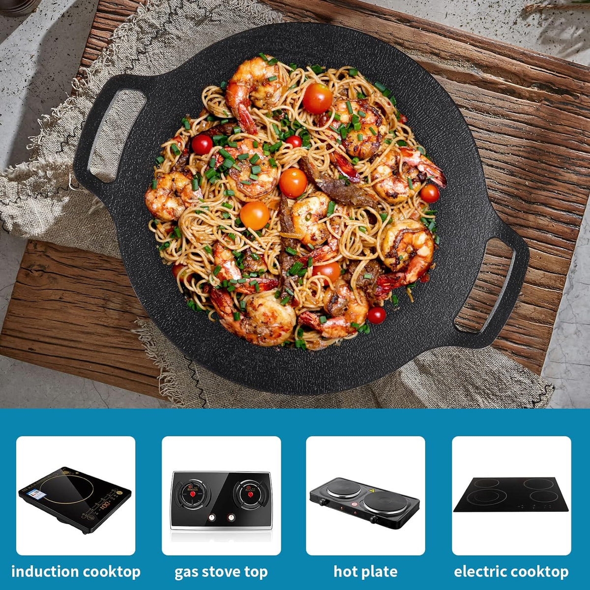 Korean Grill Pan with Nonstick 6-Layer Coating