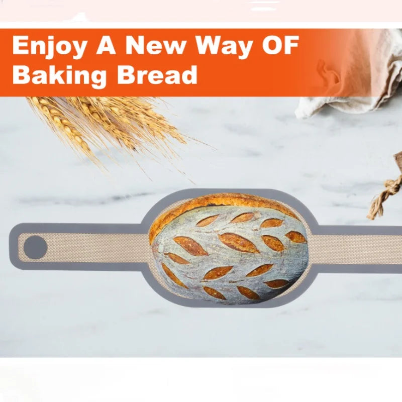 Silicone Bread Sling Non-Stick Silicone Baking Mat Sling Heat Resistant Silicone Dutch Oven Liner with Long Handle