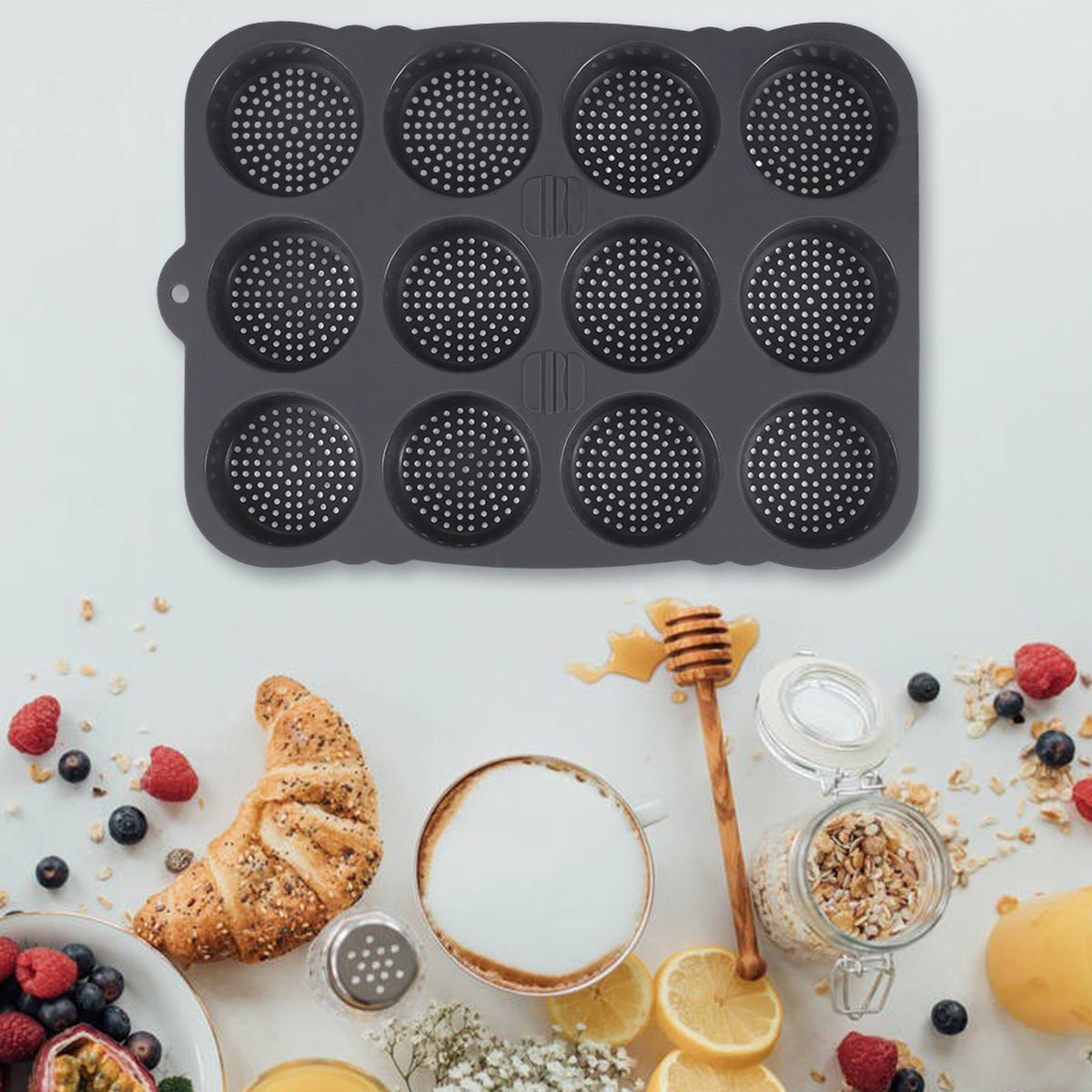 Hamburger bread mold 12-piece French bread mold household food-grade non-stick baguette bread tools