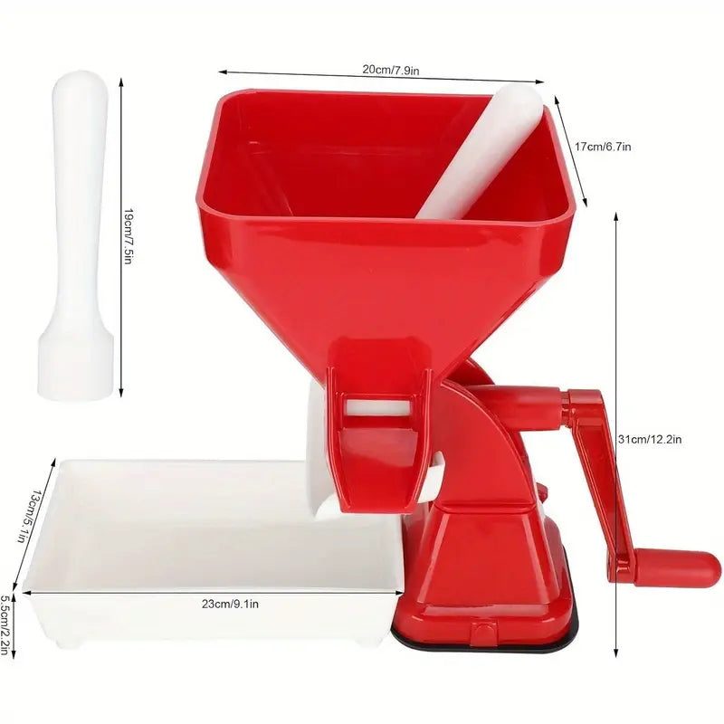 Effortless Tomato Juicer – Hand-Powered with Secure Base for Fresh Juice